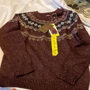 NWT weatherproof vintage wine colored sweater size S